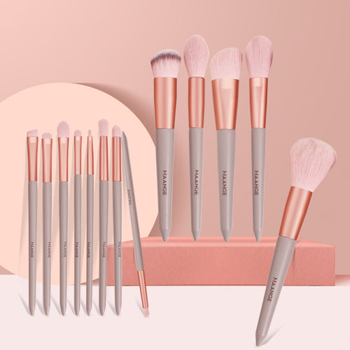13-Piece Makeup Brush Set – Matcha & Milk Tea