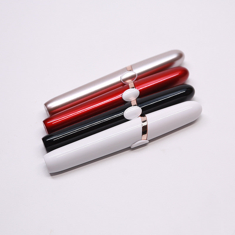 Mini electric eyebrow trimmer pens in four colours: gold, red, black and white