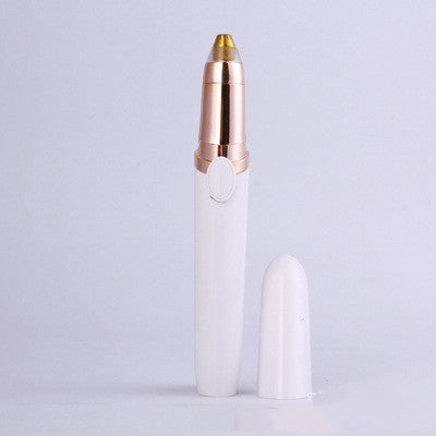 White mini eyebrow trimmer pen for women