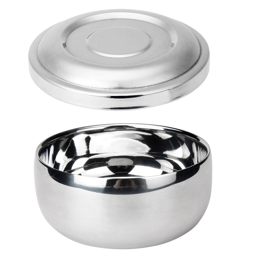 Stainless Steel Shaving Soap Bowl & Brush Holder – view 5
