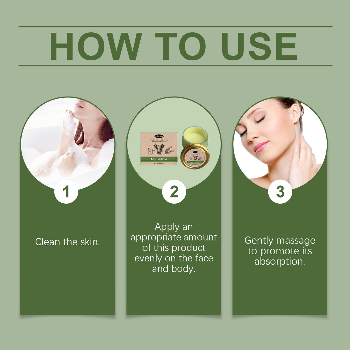 Tallow & Avocado Nourishing Skin Cream – 100 g – view 3