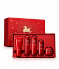 Hydrating skincare gift set with cleanser, toner, serum, lotion and face cream