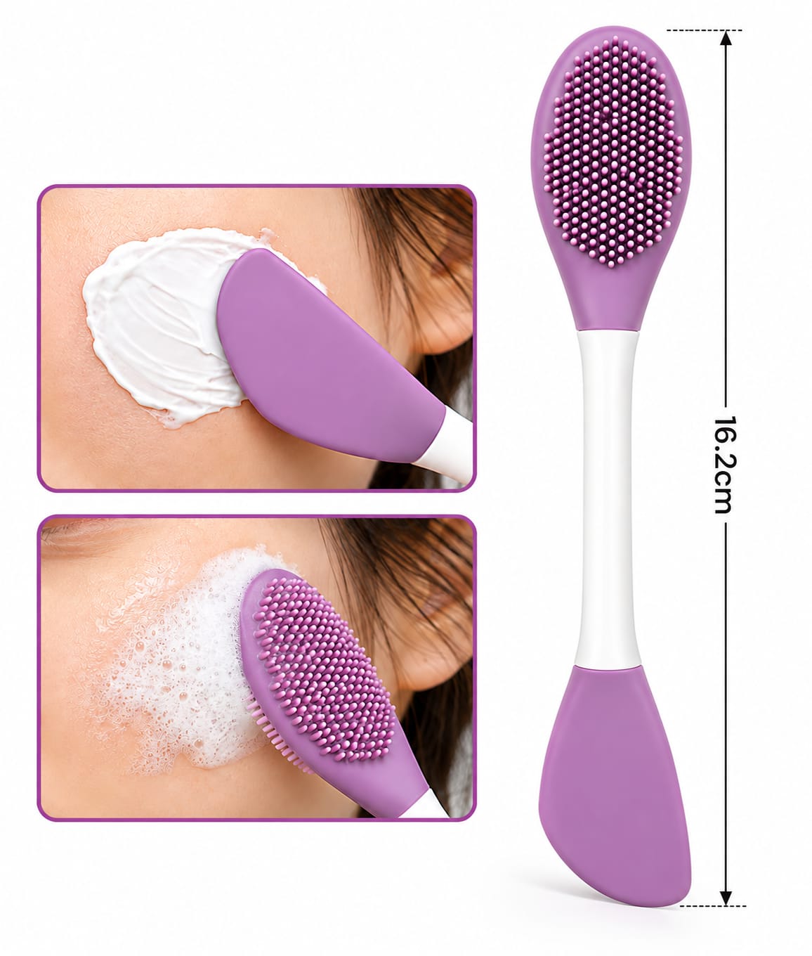 Double-Ended Silicone Face Mask Brush