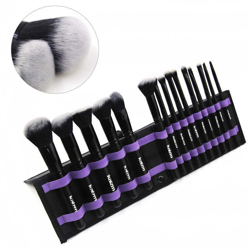 15-Piece Black Makeup Brush Set with Storage Bag – view 7