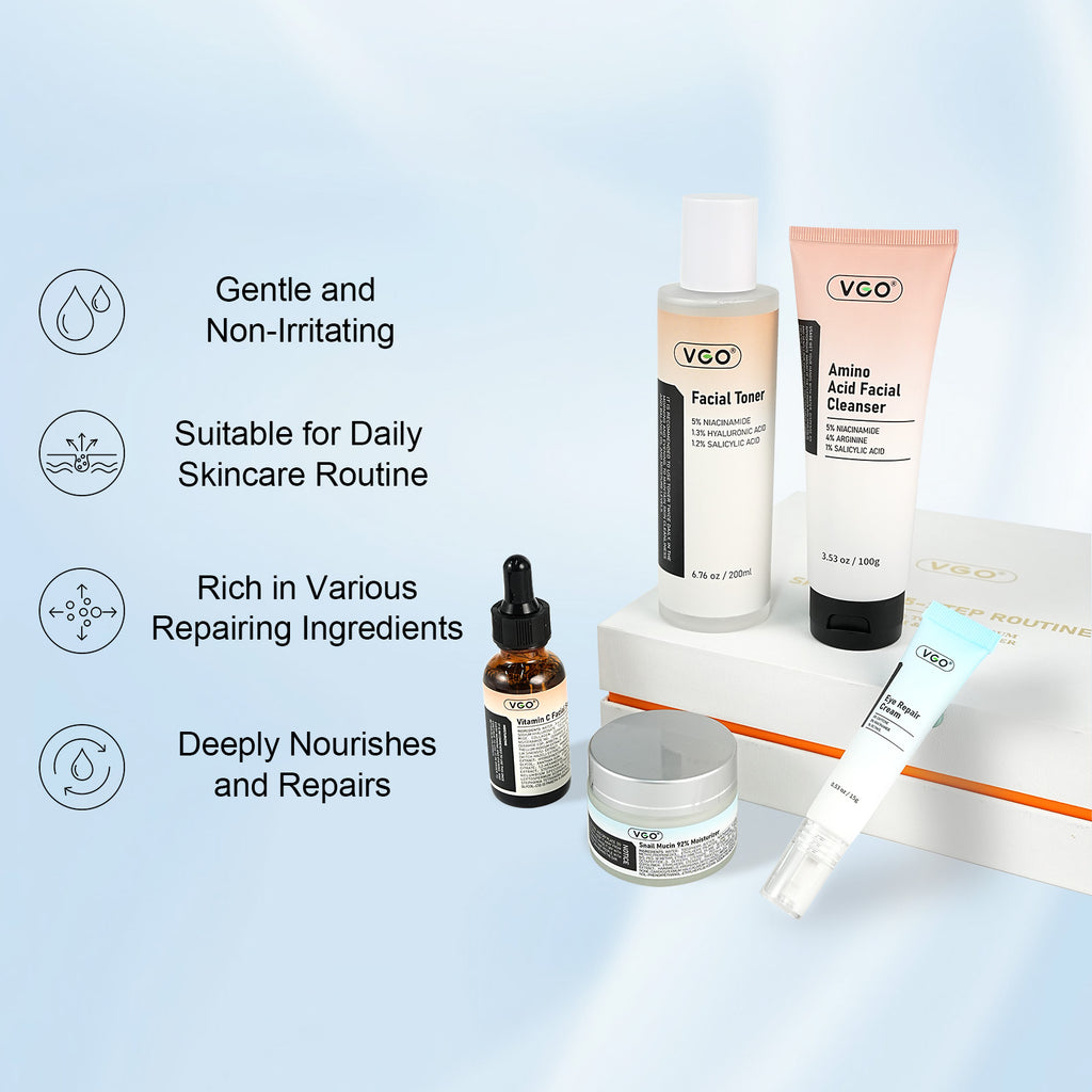 5-step skincare set – all five products together