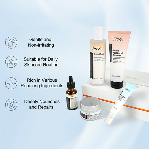 5-step skincare set – all five products together