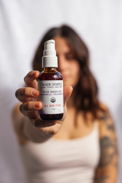 Chamomile Palmarosa Face Wash - Certified Organic & Vegan