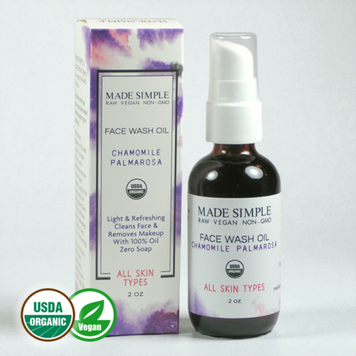 Chamomile Palmarosa Face Wash - Certified Organic & Vegan