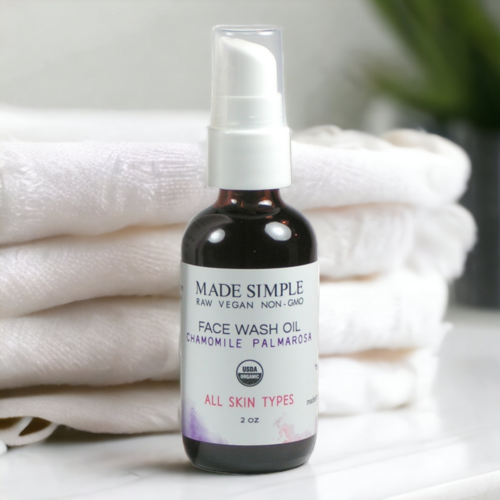 Chamomile Palmarosa Face Wash - Certified Organic & Vegan