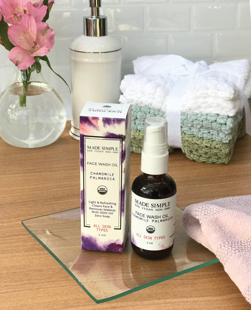 Chamomile Palmarosa Face Wash - Certified Organic & Vegan