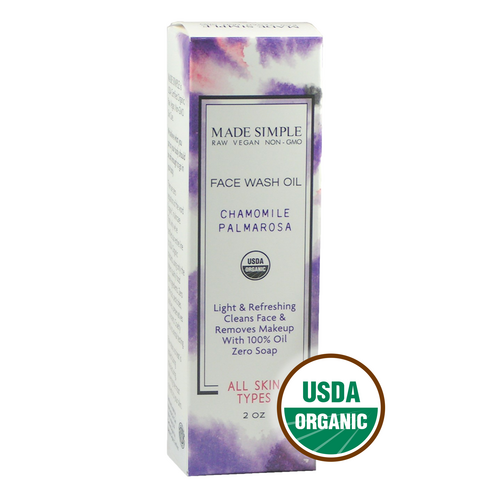 Chamomile Palmarosa Face Wash - Certified Organic & Vegan