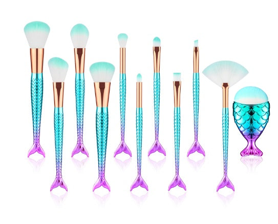 11-Piece Mermaid Makeup Brush Set – view 3