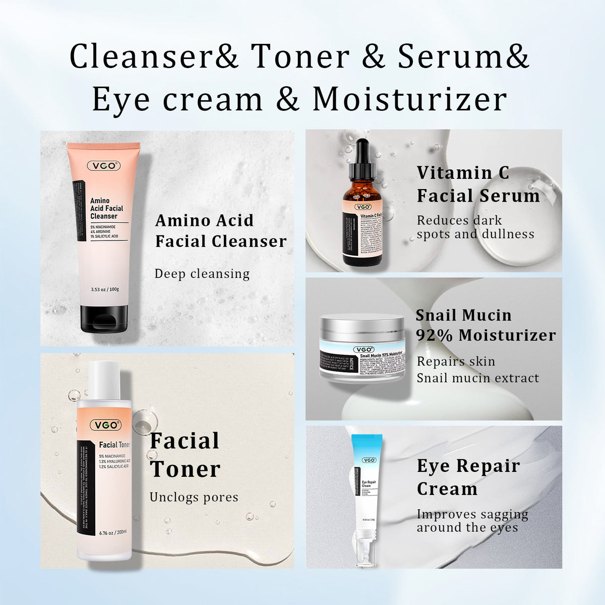 5-step skincare set – hydrating toner 200 ml