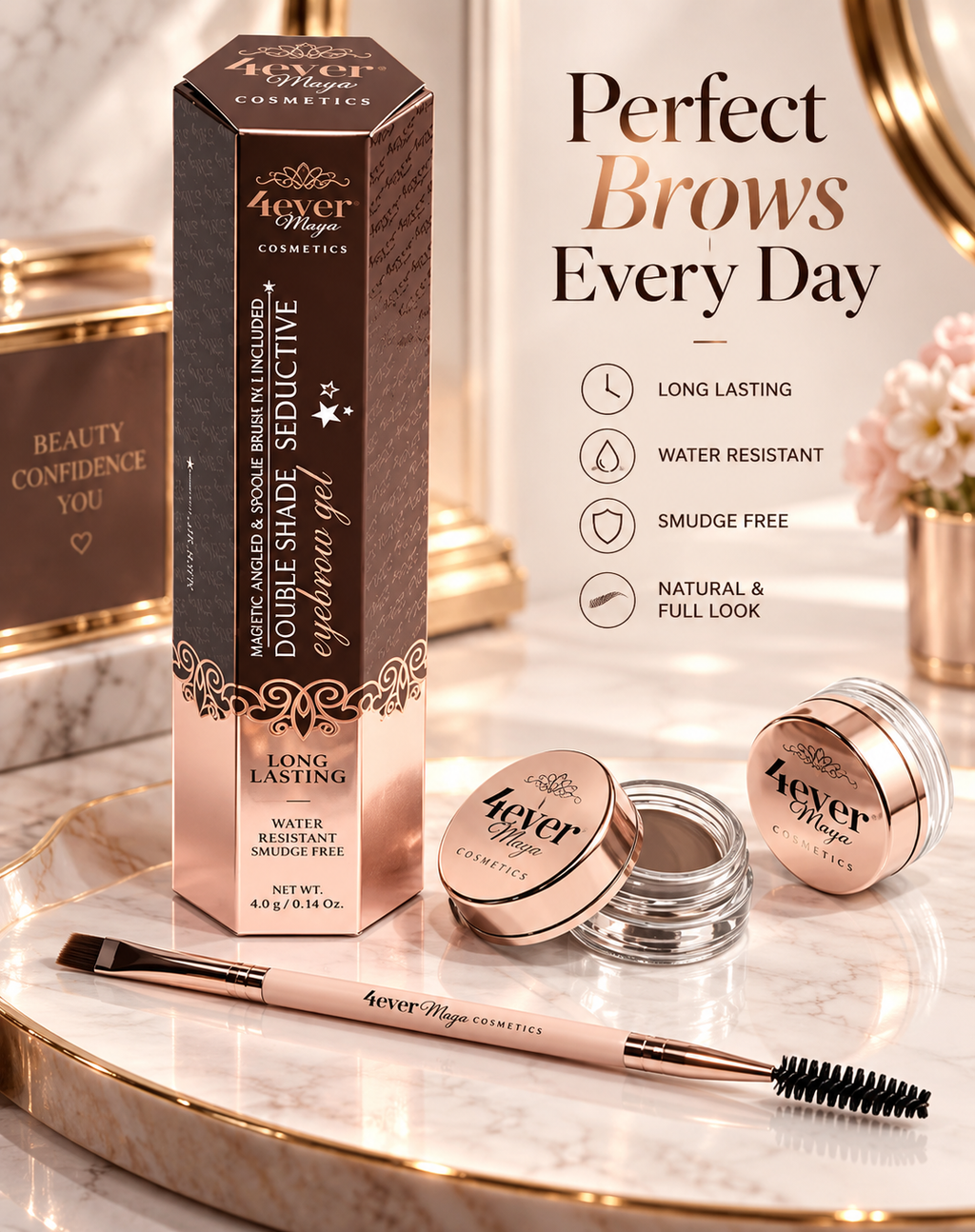Double Shade Eyebrow Gel and Brush