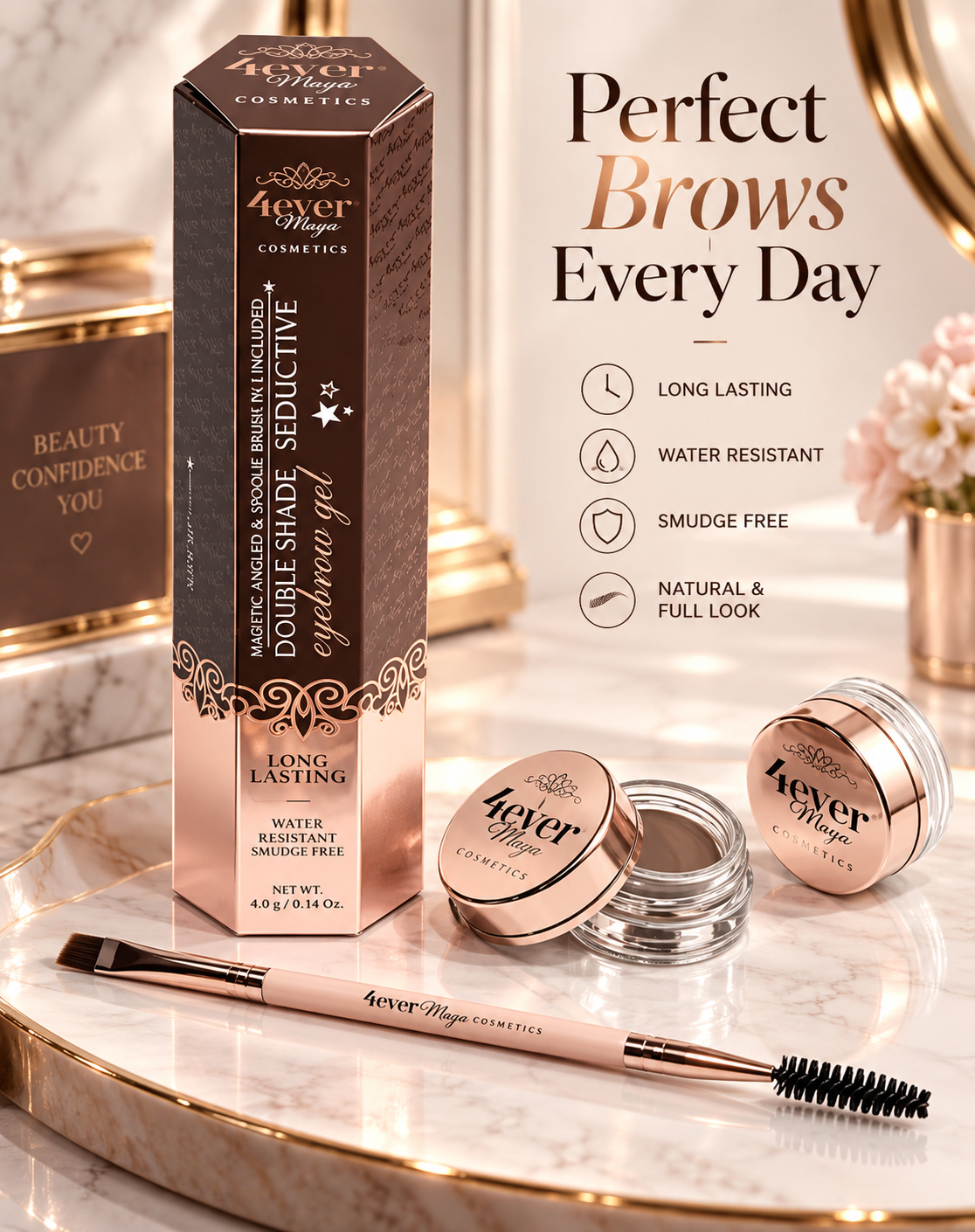 Double Shade Eyebrow Gel and Brush